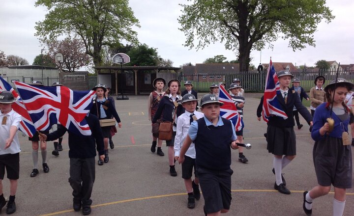 Image of Year 5 taken back in time to WW2